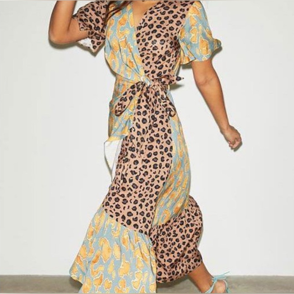 Never Fully Dressed Splice Animal Cordelia Wrap Dress